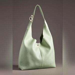 Anthropologie The Love Knot Slouchy Shoulder Bag Pouch Set 2pc Light Green NEW